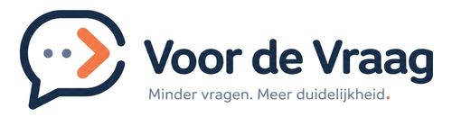 Voor de Vraag logo tagline